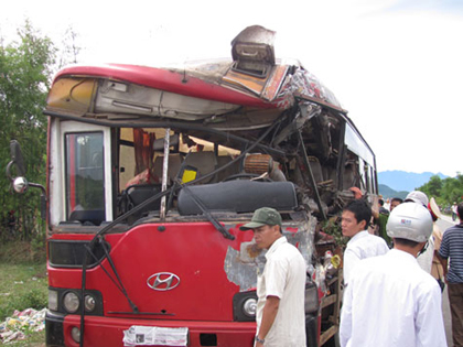 Hiện trường vụ tai nạn.